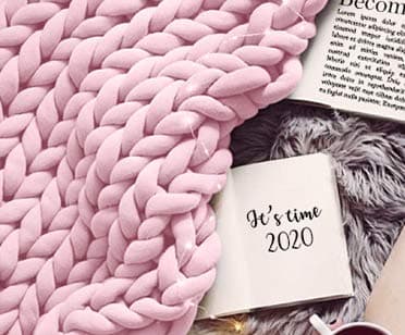 Knitted Blanket Chunky XXL Braided Knot Throw 80x80 Inches - Knit Crochet Vegan Cozy Knotted Comforter Bedding Blankets - Light Pink