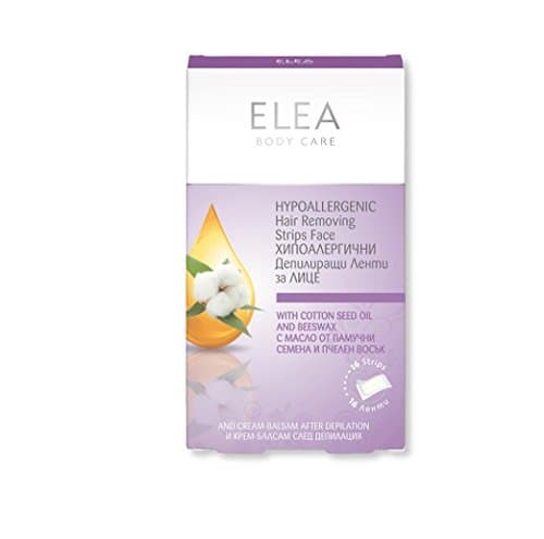 Hypoallergenic Hair Removing Strips for Face with Beeswax and Cotton Seed Oil Elea - 16 pcs + Calming Balm 15 g. / 0.5 oz.