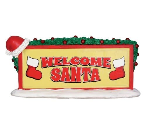 Lemax Christmas Village Welcome Santa Sign