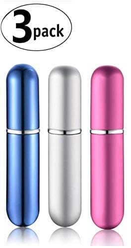 Lulupaxton Aromatherapy Empty Aluminum and Glass Inhaler Tubes Refillable DIY Essential Oil Aromatherapy Use (3PACK)