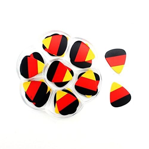 German Flag Type Guitar Picks - Plastic Storage Box Pick Holder Plum