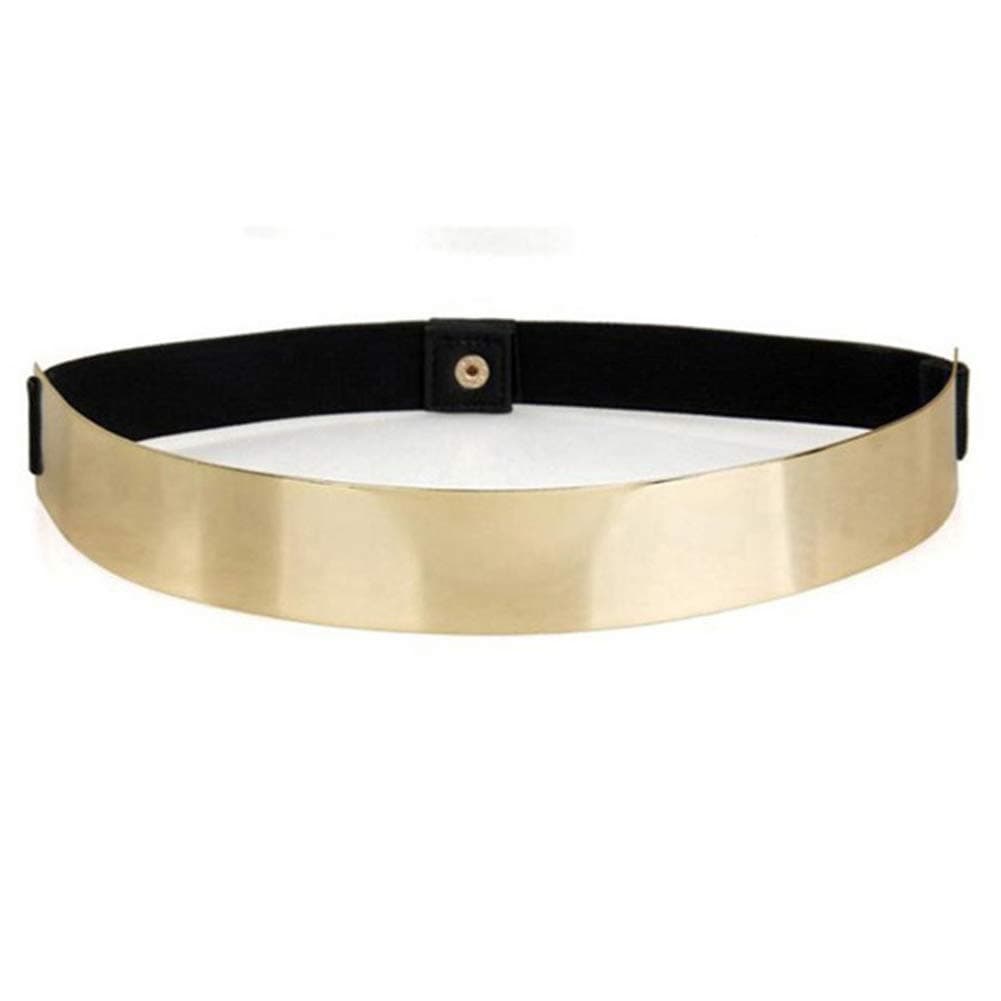 HaoPiDai Gold Belts For Women Dresses Fashion Women Belts Waist Belt Metal Palte Elastic Chain