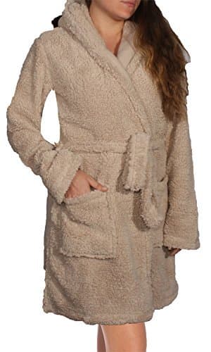 Women's Cute Soft Full Plush Adult Animal Sherpa Cozy Critters Bath Hooded Robe