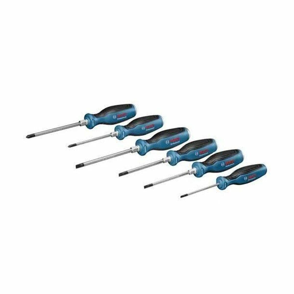 - 6-Piece Screwdriver Set - Ideal for General Use, Chiselling, & Loosening Seized Fasteners (75, 100 & 125mm Length) Blue