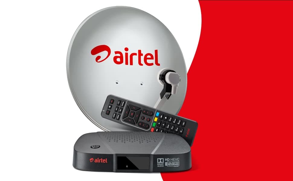 Airtel Digital TV Dth Hd Set Top Box | 6 Months Kannada Telugu Ultimate SD Pack I Free Standard Installation | Recording Feature