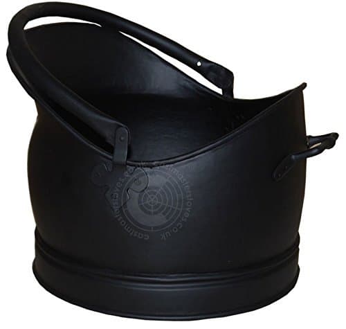 Large Black German Coal Bucket Hod For Fireplaces Indoor Fires & Wood Burning Stoves by CASTMASTER FIRESIDE