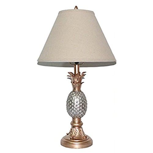 Tone Silver and Gold 26" High Pineapple Table Lamps