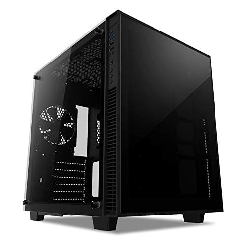 anidees AI Crystal Cube V2 Dual Chamber Tempered Glass EATX/ATX PC Gaming Case Lite Version - Black AI-CL-Cube-Lite2