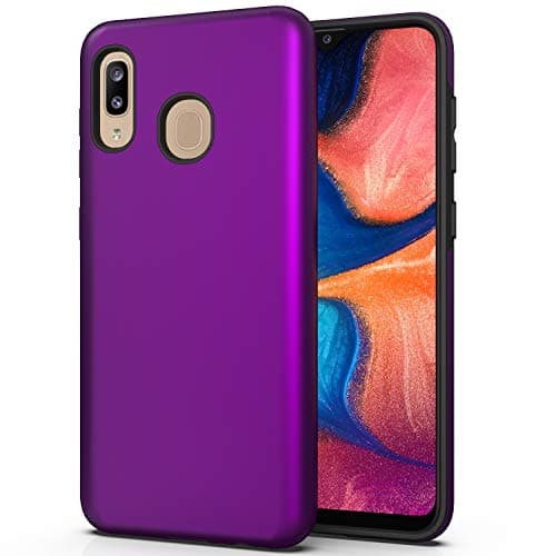 Samsung Galaxy A20 Case,Samsung Galaxy A30 Case,LUCKYCAT Impact Resistant Protective Anti-Scratch Anti-Fingerprint Shockproof Rugged Cover for Samsung A30&A20 (2019 Version)-Purple