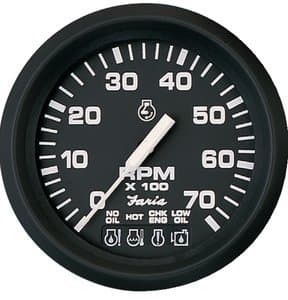 Faria Perimeter-Lighted Euro 7,000 RPM OMC System Check Tach FAR32850 by FARIA INSTRUMENTS