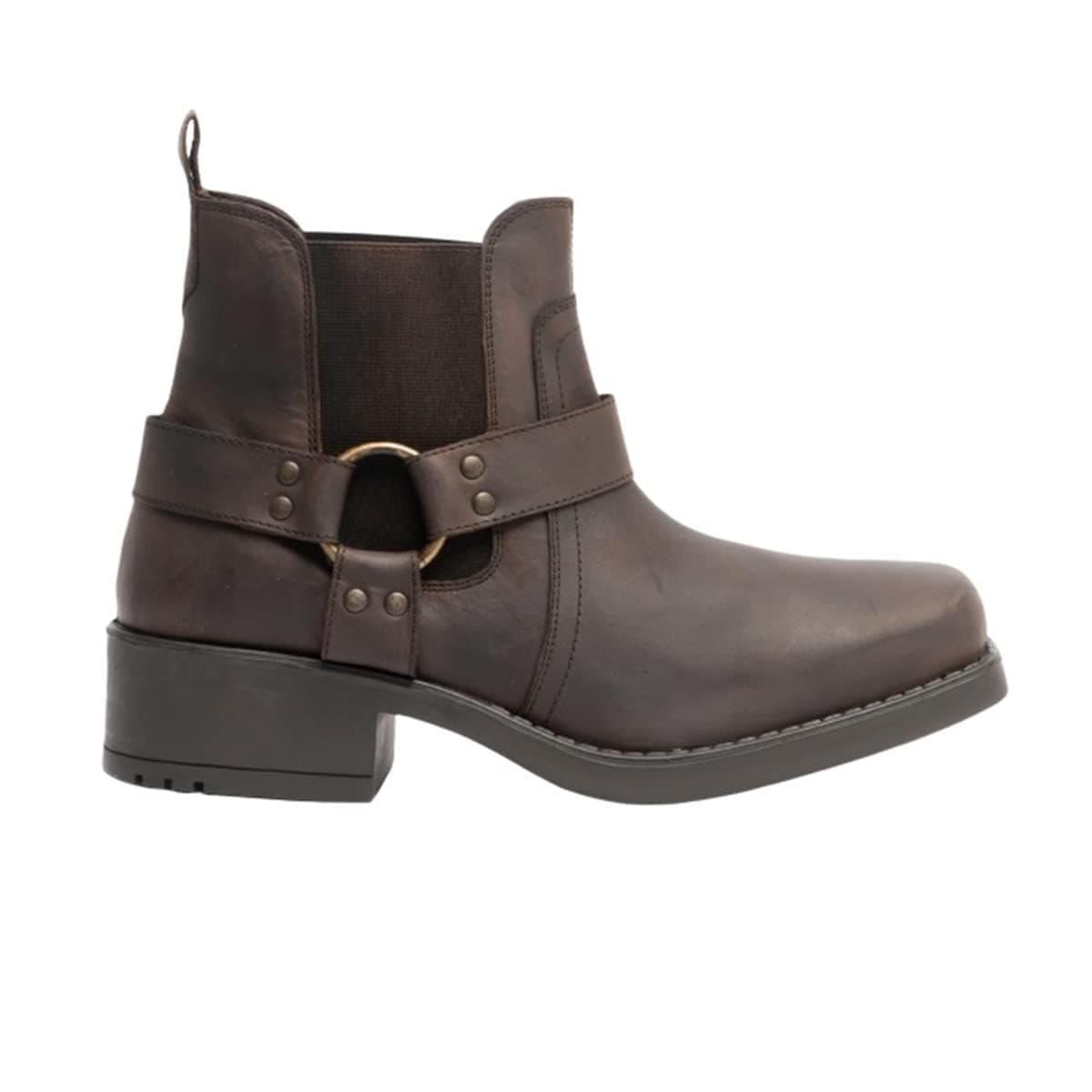 M486B Mens Chelsea Boots In Dark Brown .