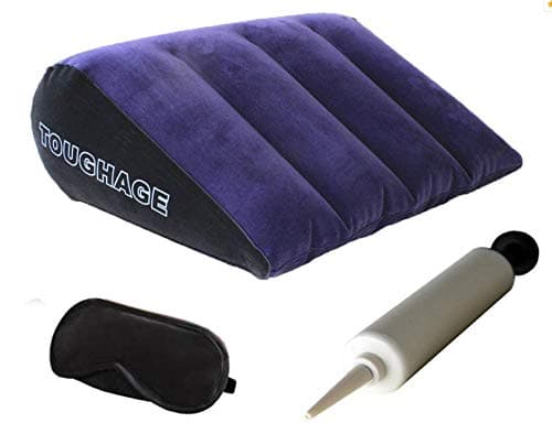 Inflatable Triangle Support Pillow Portable Magic Cushion Body Pillow for Couples, Positioning for Deeper Position Support Pillow, PVC Flocking Travel Pillow