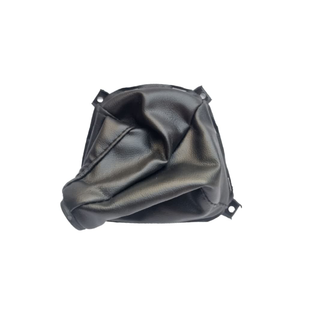 Black Pu Leather Gear Shift Lever Cover Boot for Hyundai- i10, Antique Finish