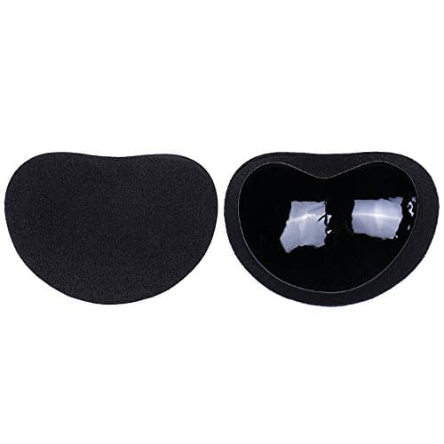 Self-Adhesive Bra Inserts Pads Sticky Removable Breast Chest Pads Enhancers for Sports Bra/Swimsuits, Black