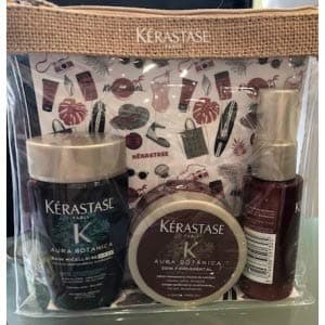 Kerastase Aura Botanica Travel Set(Bain Micellaire Riche 80ml, Sion Fondamental 75ml & Lait De Soie 45ml)