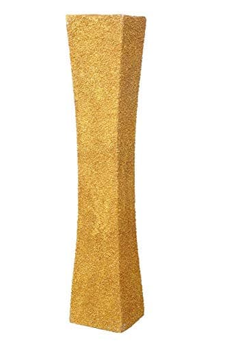 Limelight Home Decor Wood Flower Vase (12 x 12 x 60 cm, Gold)