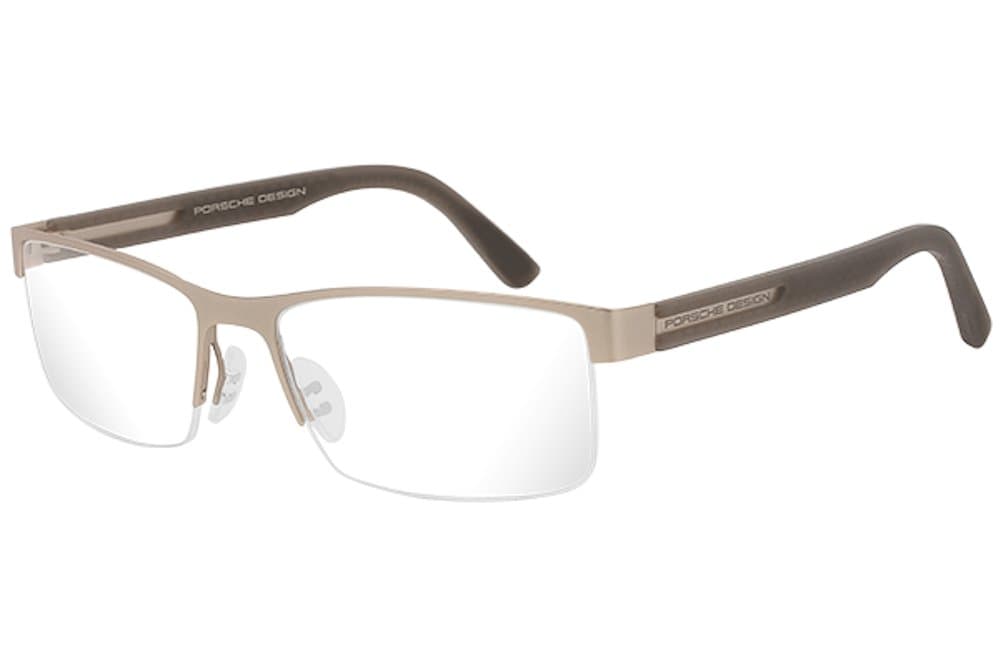 Porsche Design Men's Eyeglasses P'8230 P8230 C Gold Half Rim Optical Frame 55MM