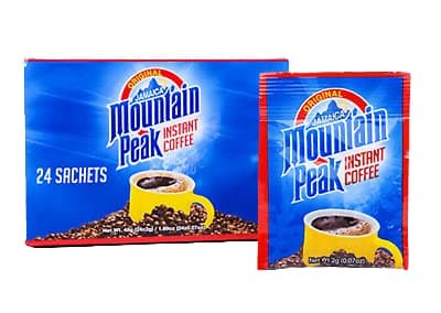 Jamaican Mountain Peak Instant Coffee Original 24 Sachets/Packets (Pack of 1)