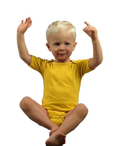 Monag Interlock Short Sleeve Bodysuit Yellow