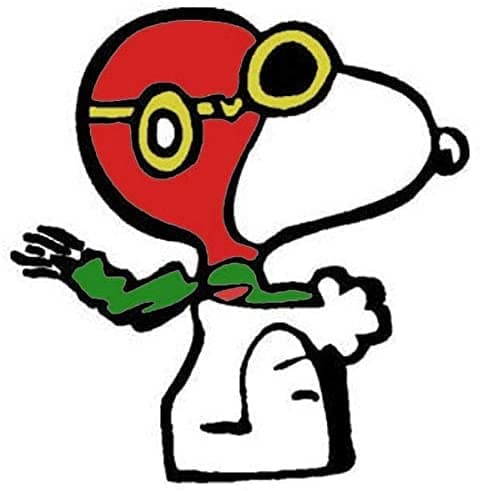 DW – Snoopy Pilot Color Vinyl Decal Bumper Sticker for Laptop, Car, Truck, Windows | 5”