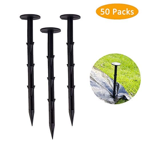 Plastic Edging Nails 8 Inches 50 Pack, Landscape Spikes Anchoring Stakes for Landscape Edging, Lawn Garden Border, Landscape Fabric, Weed Barrier and Paver Edging