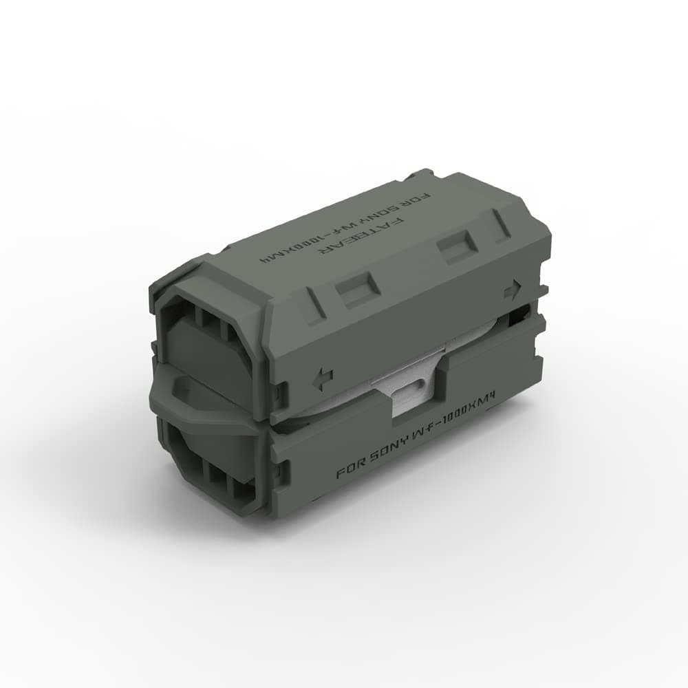 FATBEAR Designed for Sony WF-1000XM4 Tactical Military Grade Drop Protection Thick Solid Armor Cover Case Shell (Green)