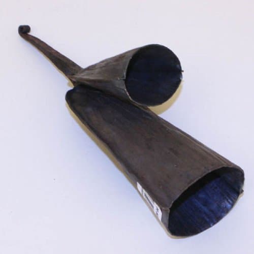 7" Authentic GanKeKe Cow Bell Traditional African Musical Instrument - Made in Benin