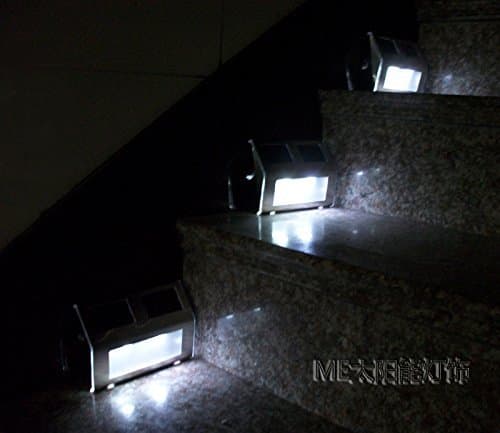 TSSS Solar Powered Stainless Steel Staircase Solar Step Lights, Solar Dock Light, 4-Pack
