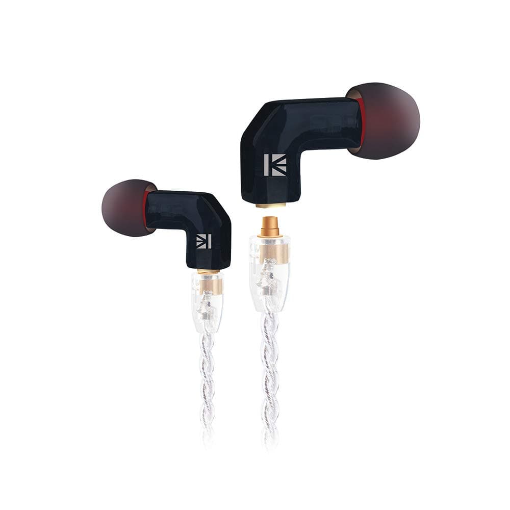 KBEAR F1 High Fidelity in-Ear Monitor Headphones with Detachable Cable, in-Ear Earphone Hi-Res Audio Earbuds with Balanced Armature, Professional IEM Earphones, Noise-Isolating Musician Headset(Black)