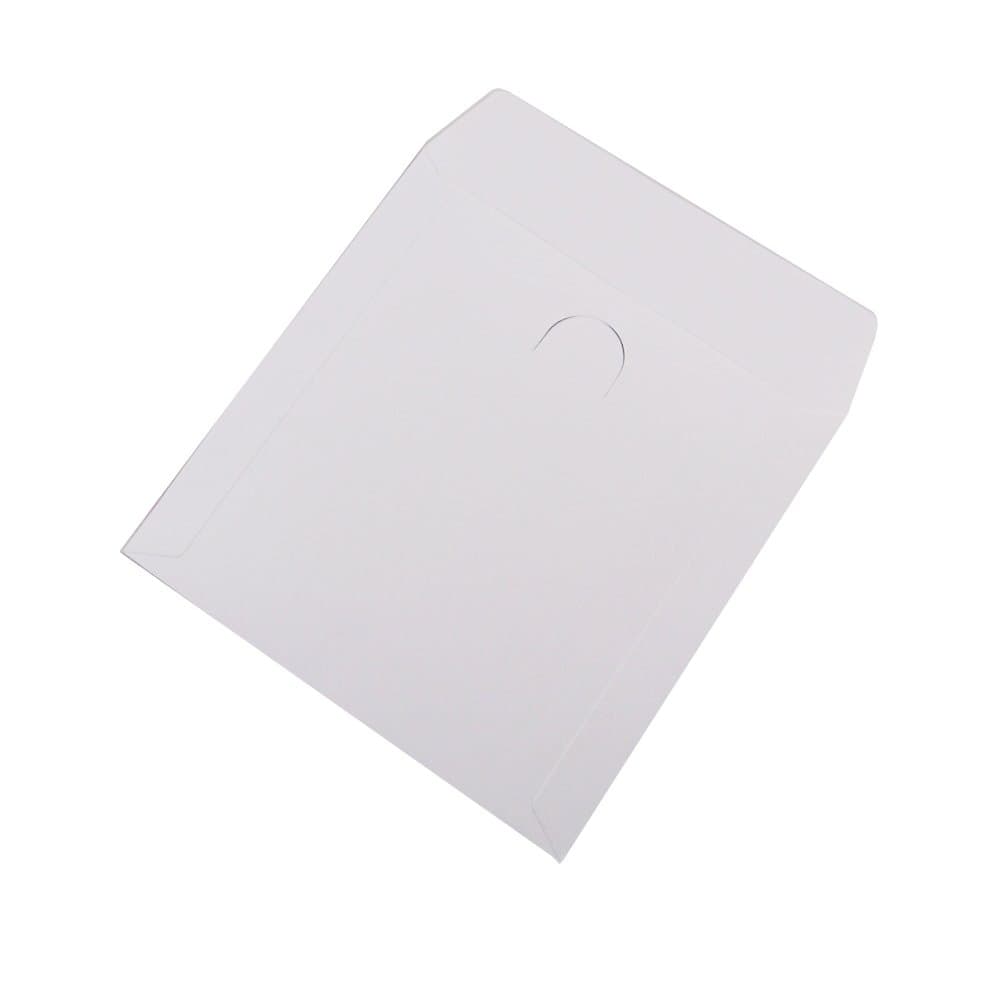 Maxtek 100 Pack Premium Thick White Paper CD DVD Sleeves Envelope with Window Cut Out and Flap, 100g Heavy Weight.