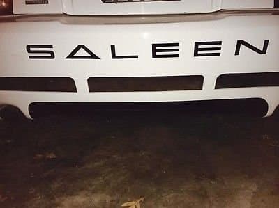 99-04 Saleen Mustang Rear Bumper Decal, stickers: S281, 5.0, 4.6