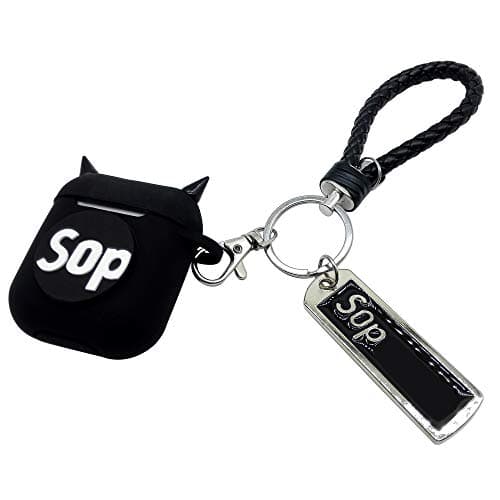 Artibox Airpods 1&2 Case, SOP 3D Cute Cartoon Airpods Cover, Shockproof Protective Earphone Cover Skin Compatible with Apple Airpods 1&2(Black)