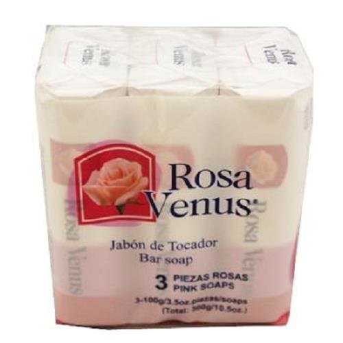 Rosa VenusBAR SOAP - Pink 100 gr Each ( 3 in a Pack )