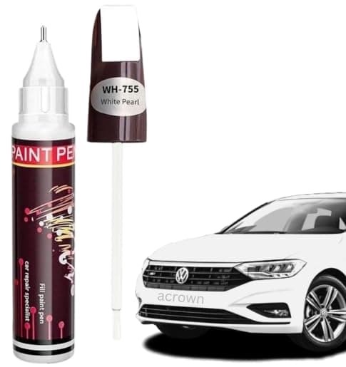 Touch-up Pen for Car Paint Scratch Repair: A Two-in-One Automotive Solution for Deep Chips and Scratches, Universal Colour Paint for Touch-Up(White-1-Pcs)