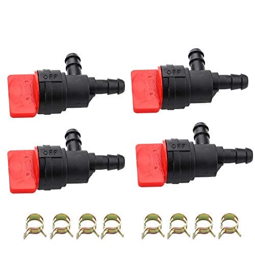 Leopop 4 Pack 698181 Fuel Shut Off Valve 1/4" 90 Degree for 494539 697944 Tecumseh 35857 Rotary 9294 Cut Off Valve