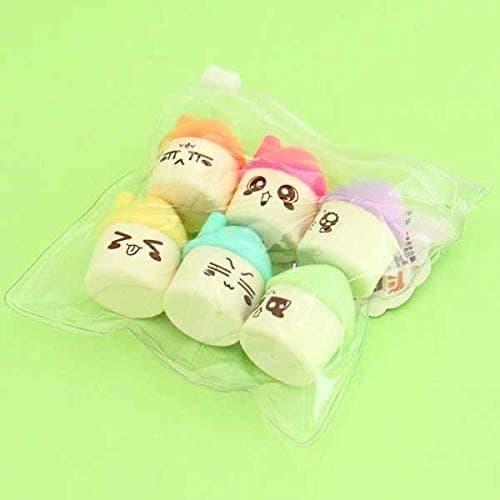 DELITON House shape Mini fluorescent highlighter marker pens set ||6 Pcs.|| , Multicolor