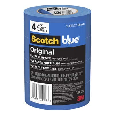 Scotch 2090-36ep4 1.41 X 60 Yards Scotchblue Original Multi-Surface Painter'S Tape 4 Count