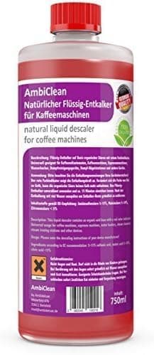 Descaler for fully automated coffee machines -750ml, coffee machines, espresso machines, steam irons, water heaters, natural cleaner with organic acids used universally for Delonghi, Saeco, Tassimo, Senseo, Jura and other brands - Made in Germany with a satisfaction and money-back guarantee