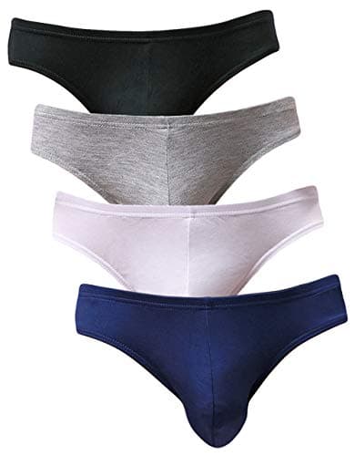 Rusaevon Men's Underwear Briefs ComfortSoft Modal Breathable Bikini 4-Pack Large