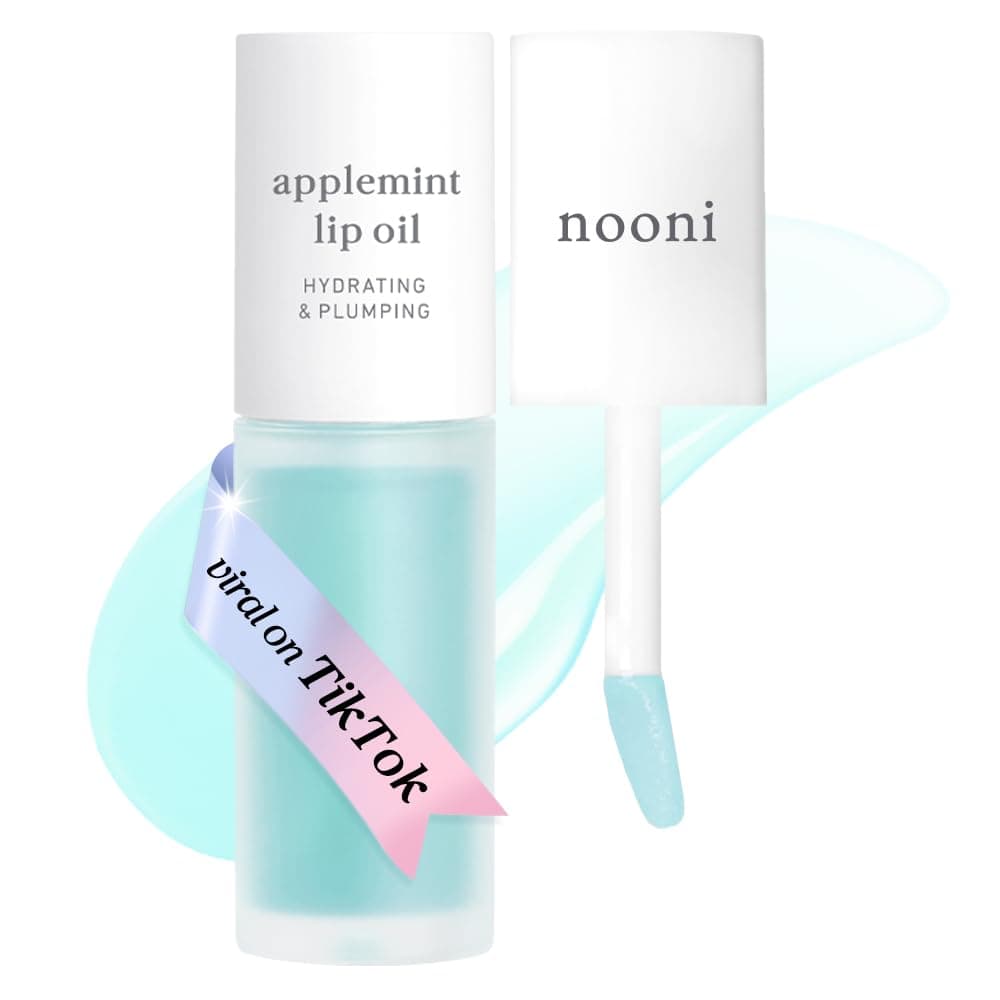 Applemint Lip Oil 0.12 Ounces, Mint-infused Lip Treatment, Plumper & Hydrating Lip Gloss, Protects & Volumizes