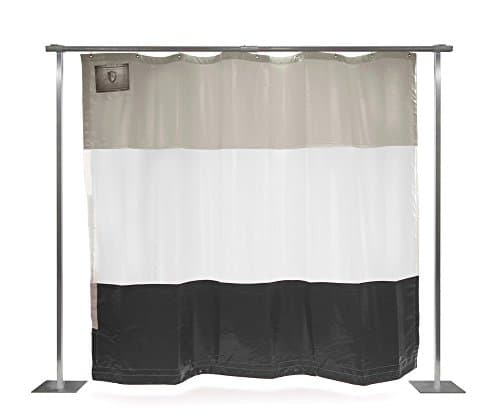 Steel Guard Safety Industrial Curtain Wall - Single Curtain Partition Kit - H- 11'-8" x W- 36' - B STOCK