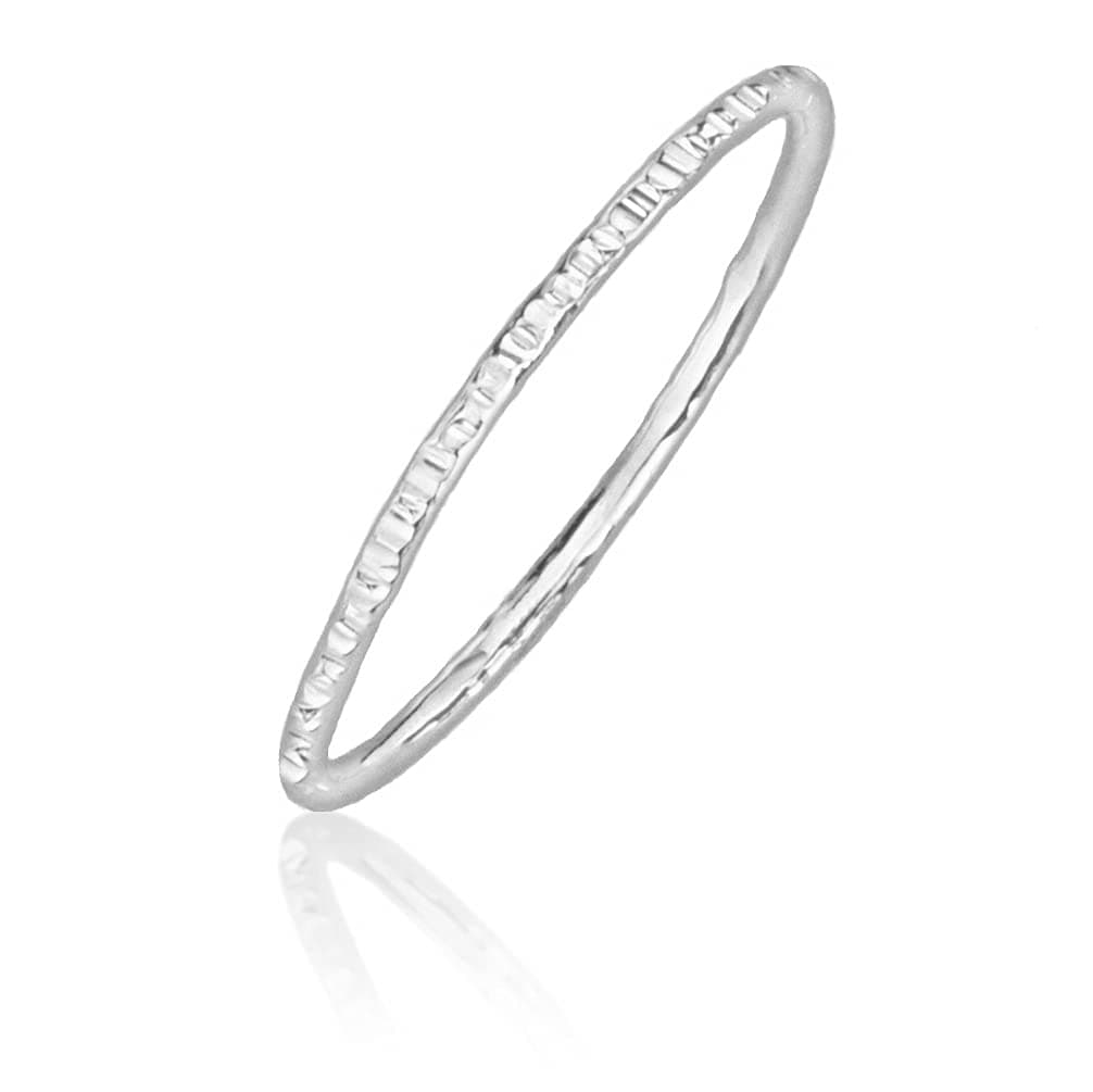 Delicate Stacking Rings, Handmade in Sterling Silver, Sold per 1mm Ring (size 8)