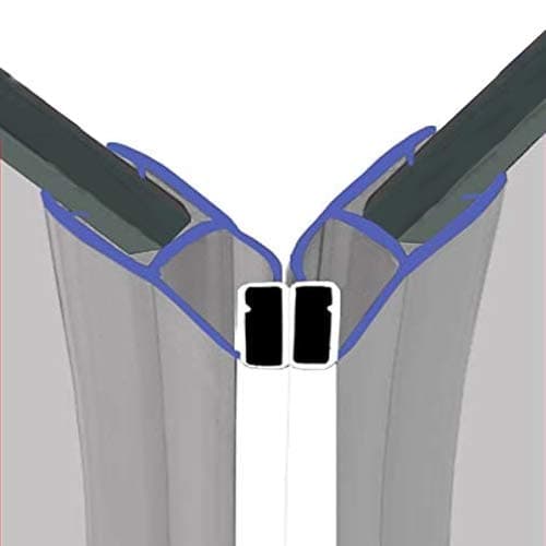 Magnetic Shower Seals | Sold in Pairs | Fits 4-6mm Glass | 90° Magnet for Pivot Opening Doors | 2 Metres Long | MAG004