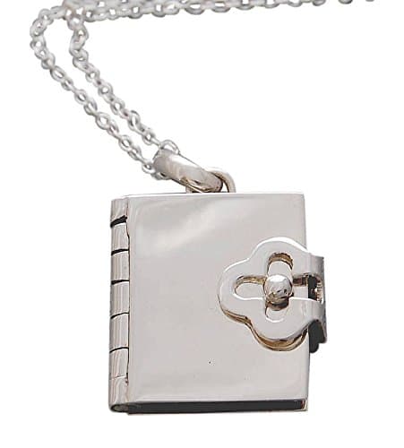 Handmade Book Silver Locket Necklace with Signature Gift Packaging by Otis Jaxon