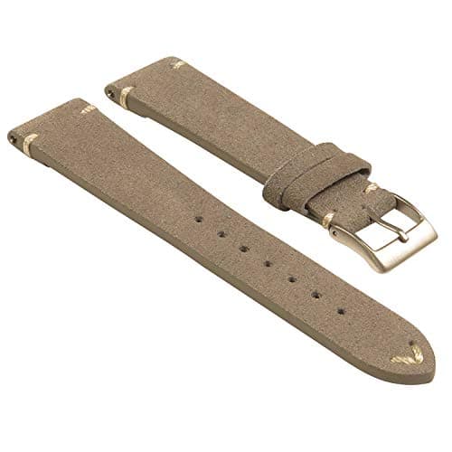 StrapsCoHand-Stitched Suede Leather Quick Release Watch Band Strap - Choose Your Color/Length - 18mm 19mm 20mm 21mm 22mm 24mm