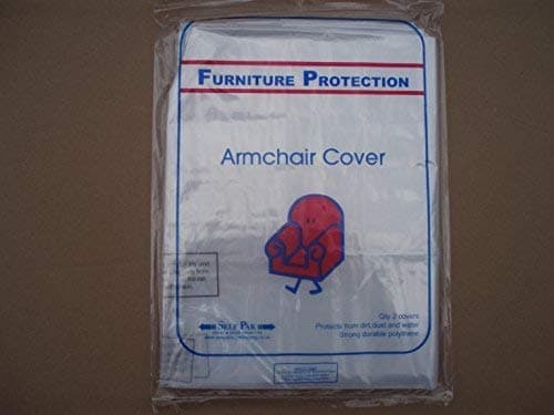 Armchair Cover (pack of 2) for Moving, Storage, Large Polythene Bag