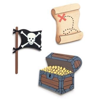 Embellish Your Story Pirate Magnets - Set of 3 Assorted - Roeda 13691-EMB by Embellish Your Story
