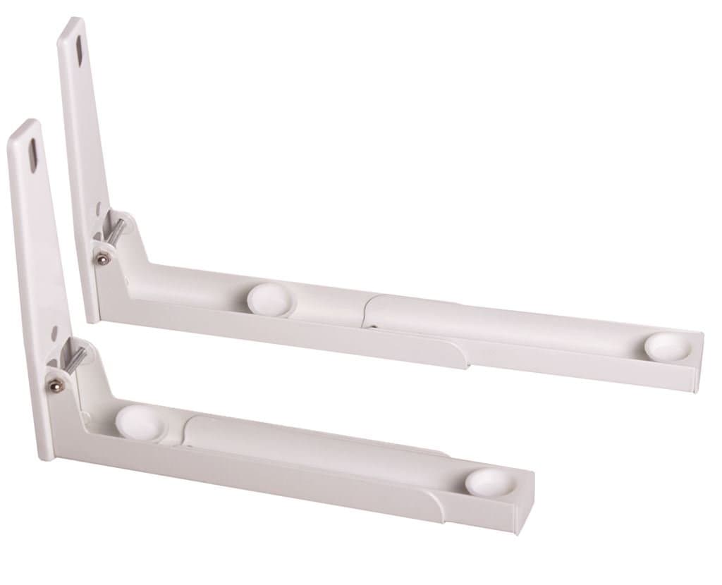White Microwave Brackets With Extendable Arms