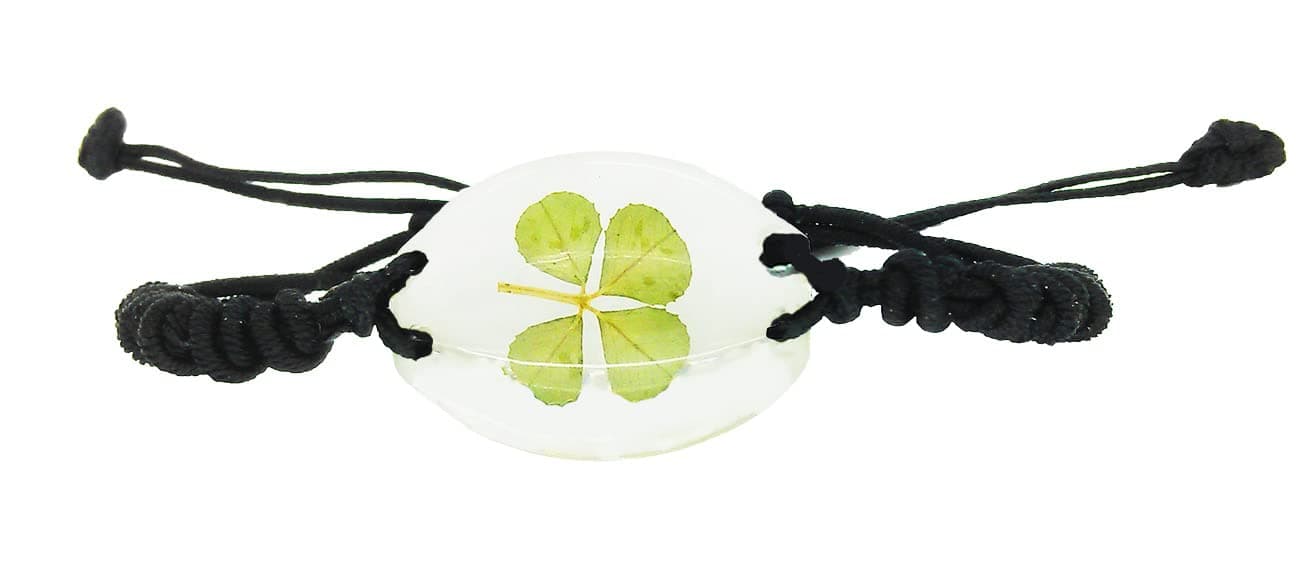 Celtic Real Four Leaf Clover Unisex Bracelet with Gift Box & Guarantee