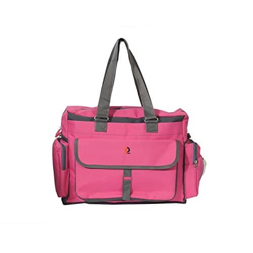 Vouch Bria Multipocket and Multipurpose Diaper Bag, Pink, Set of 6